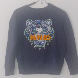 Kenzo Kids Navy Sweater with Tiger Design
